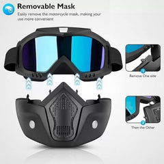 BUY 1 GET 1 FREE - Goggle Mask Anti Scratch UV Protective Open Face & Eyewear Windproof Dirt Shield Adjustable Soft Foam Padded Detachable For Cycling Bike Off Road Racing Riding For Unisex Rainbow GenzVybs